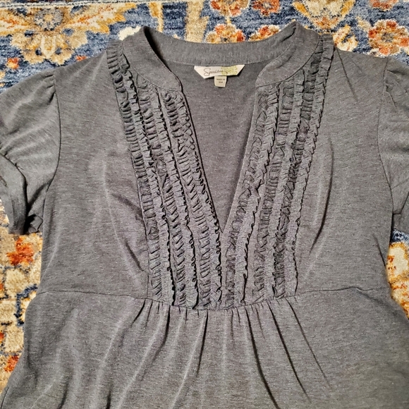 Speechless Dark Gray Ruffled Dress - Picture 3 of 8